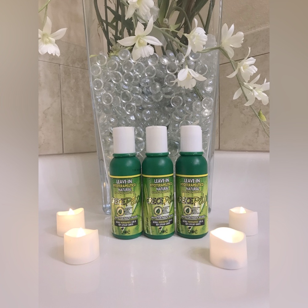 Boe Natural Crece Pelo Leave In Hair Growth Bundle of 3